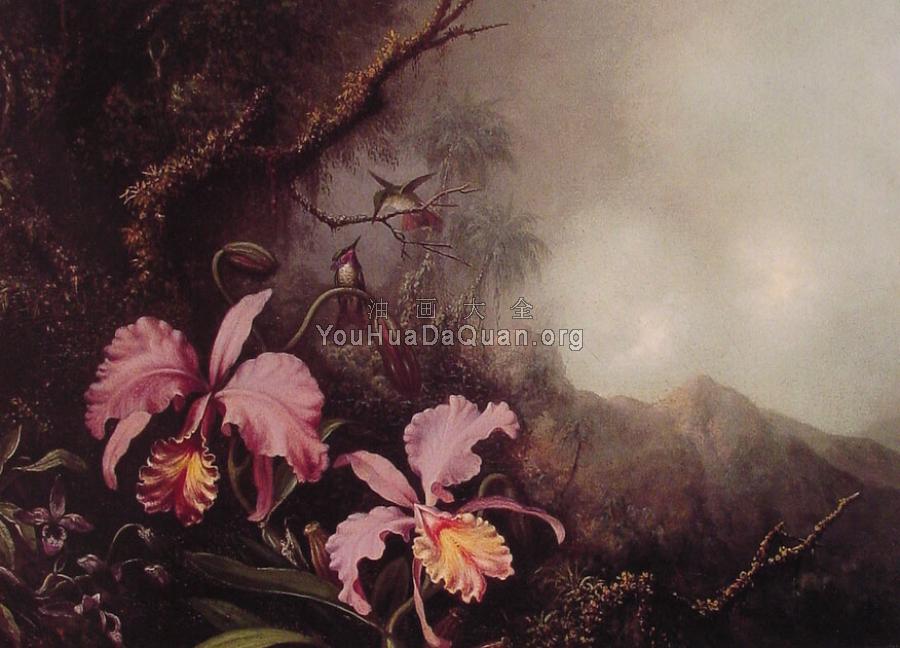 Two Orchids in a mountain Landscape - 马丁·约翰逊·赫德